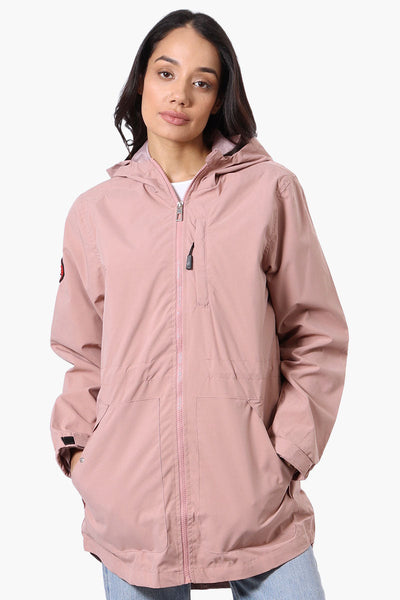 Canada Weather Gear Coated Microfiber Hooded Lightweight Jacket - Pink - Womens Lightweight Jackets - Canada Weather Gear