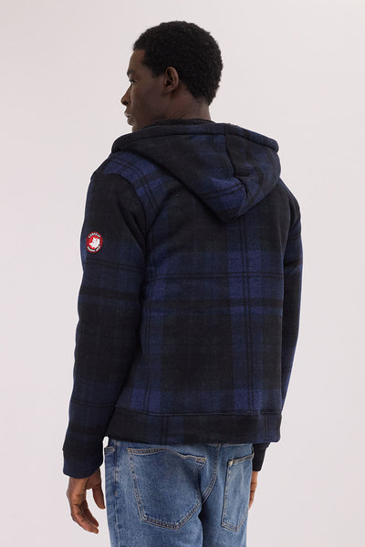 Canada Weather Gear Hooded Sherpa Lined Lightweight Jacket - Navy