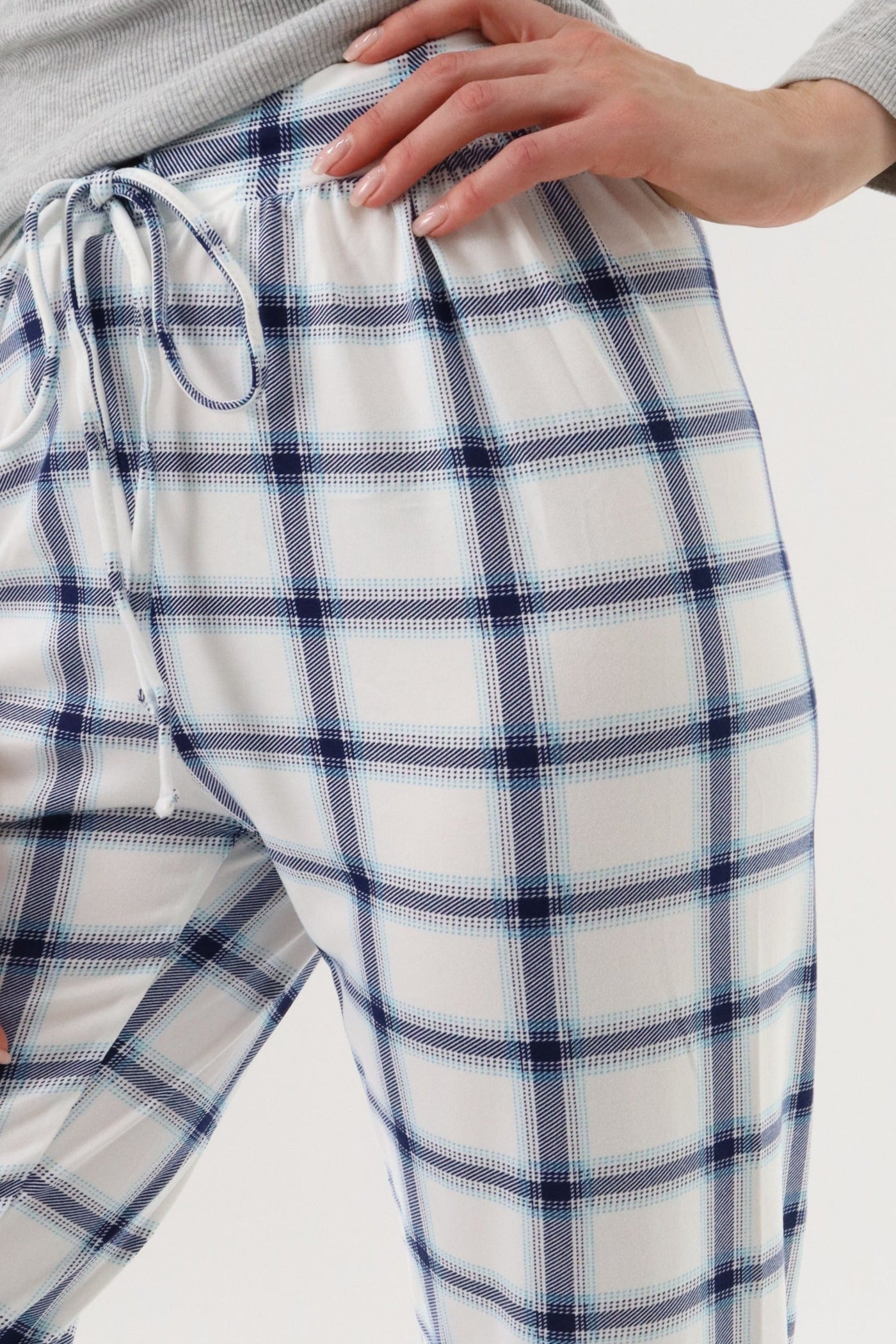 Canada Weather Gear Jogger Pajama Pants - White - Womens Pajamas - Canada Weather Gear