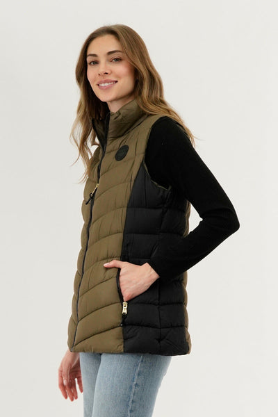 Canada Weather Gear Chevron Quilted Vest - Olive