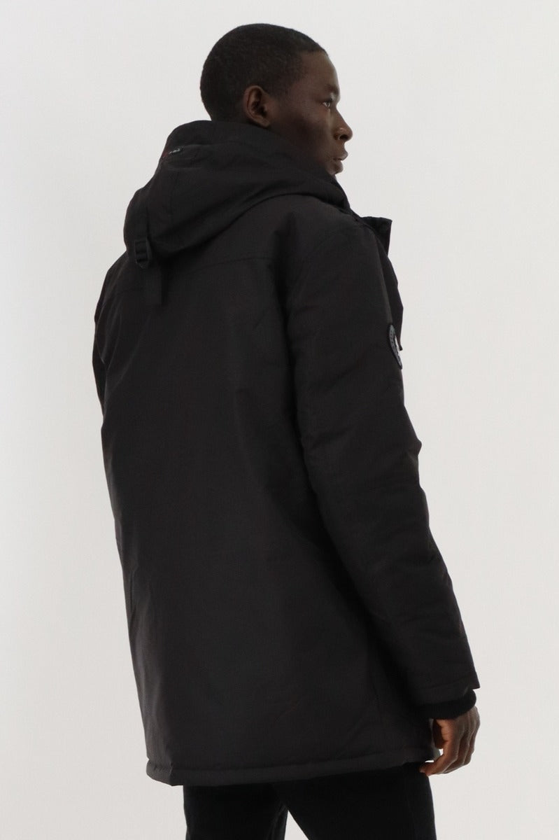 Canada Weather Gear Multi Pocket Parka Jacket - Black - Mens Parka Jackets - Canada Weather Gear