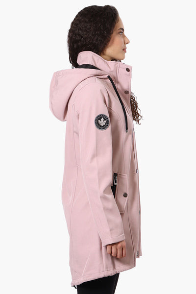 Canada Weather Gear Hooded Soft Shell Lightweight Jacket - Pink - Womens Lightweight Jackets - Canada Weather Gear