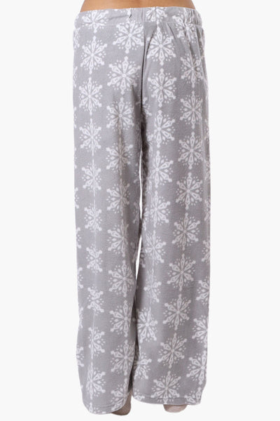 Canada Weather Gear Snowflake Pattern Wide Leg Pajama Pants - Grey - Womens Pajamas - Canada Weather Gear