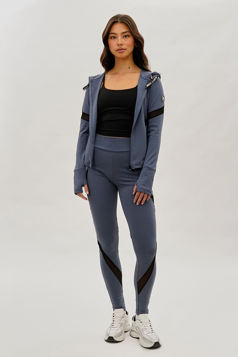 Super Triple Goose Zip Up Active Hoodie - Grey - Womens Hoodies & Sweatshirts - Canada Weather Gear