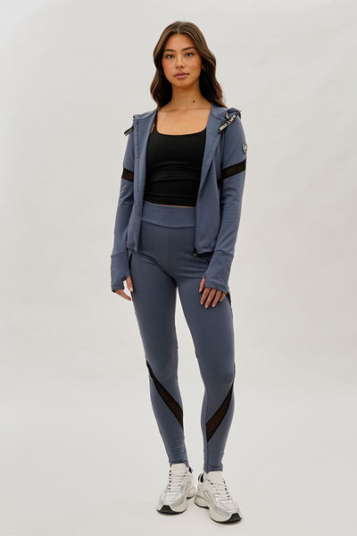 Super Triple Goose Zip Up Active Hoodie - Grey - Womens Hoodies & Sweatshirts - Canada Weather Gear