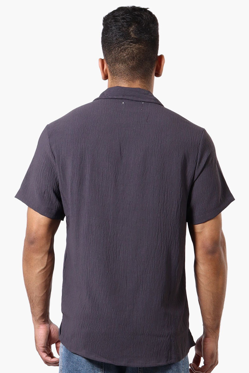 Super Triple Goose Vintage Solid Button Up Casual Shirt - Grey - Mens Casual Shirts - Canada Weather Gear