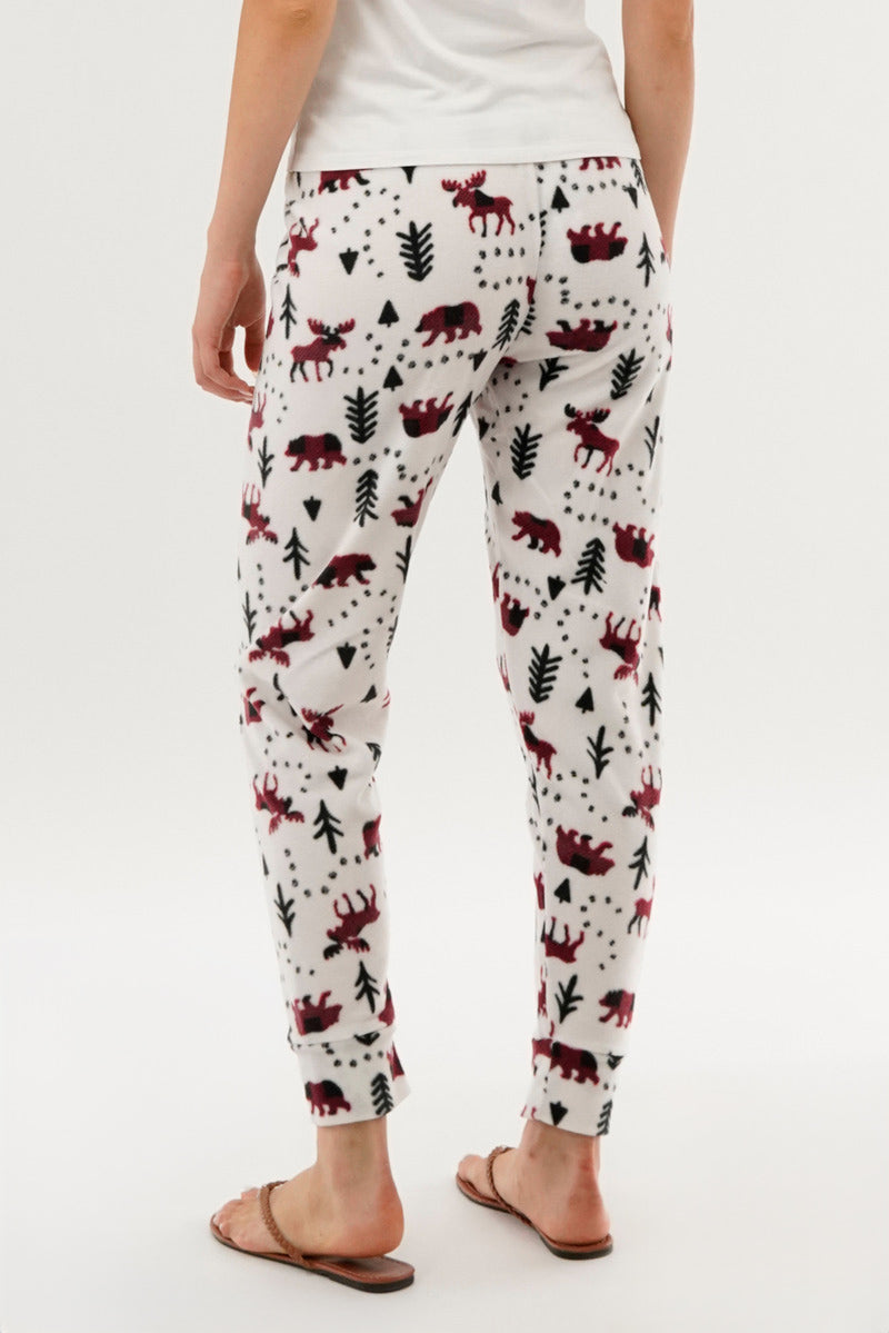Canada Weather Gear Winter Print Pajama Pants - White - Womens Pajamas - Canada Weather Gear