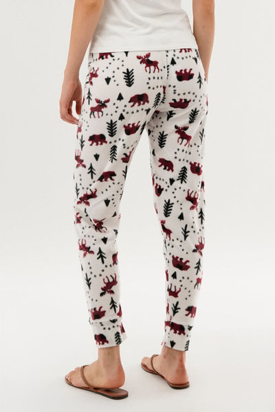 Canada Weather Gear Winter Print Pajama Pants - White - Womens Pajamas - Canada Weather Gear