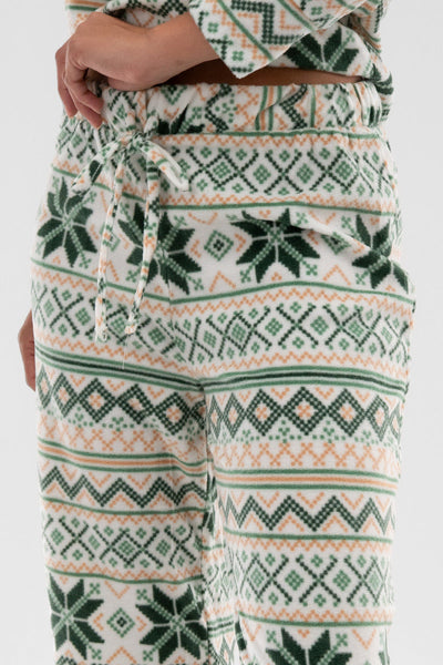 Canada Weather Gear Festive Print Wide Leg Pajama Pants - White - Womens Pajamas - Canada Weather Gear