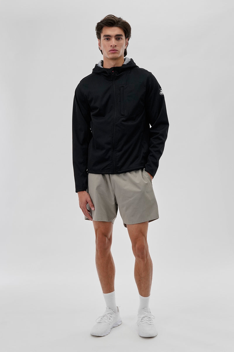 Canada Weather Gear Hooded Zip Up Lightweight Jacket - Black - Mens Lightweight Jackets - Canada Weather Gear