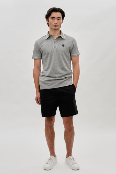 Canada Weather Gear Travel Collection Piping Detail Polo Shirt - Grey - Mens Polo Shirts - Canada Weather Gear
