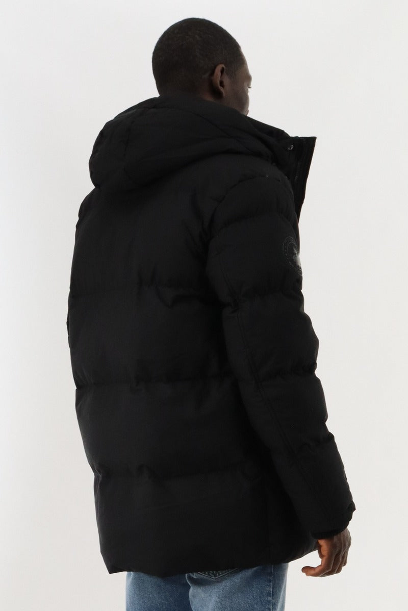 Canada Weather Gear Hip Length Parka Jacket - Black - Mens Parka Jackets - Canada Weather Gear
