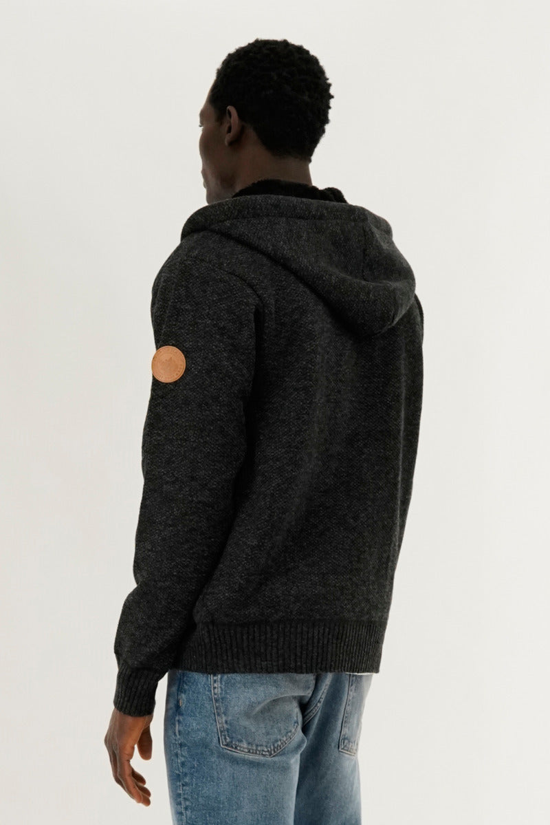 Canada Weather Gear Cable Knit Zip Up Hoodie - Grey - Mens Hoodies & Sweatshirts - Canada Weather Gear