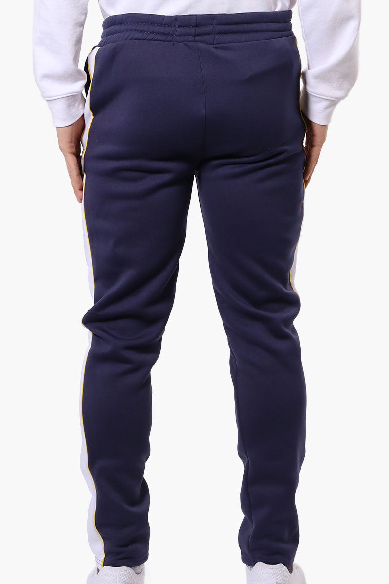 Essentials Super Triple Goose Side Stripe Tie Waist Sweatpants - Navy - Mens Joggers & Sweatpants - Canada Weather Gear