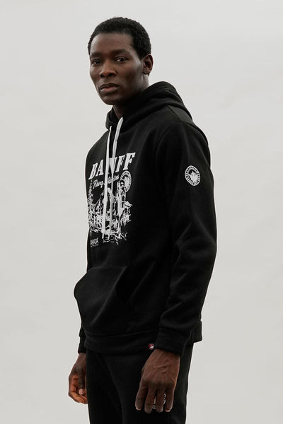 Canada Weather Gear Banff Print Hoodie - Black - Mens Hoodies & Sweatshirts - International Clothiers