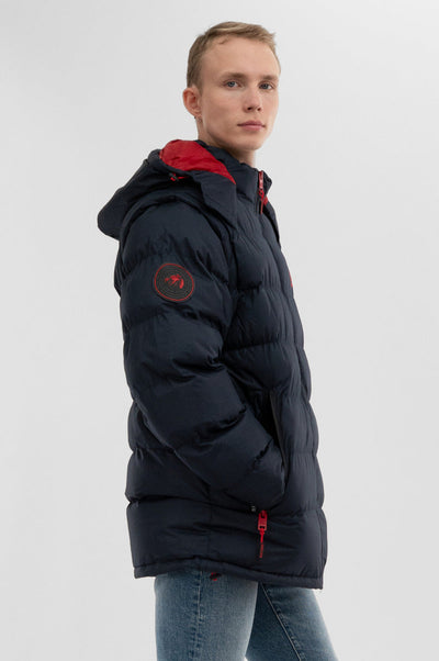 Super Triple Goose Zip Off Sleeve Bomber Jacket - Navy