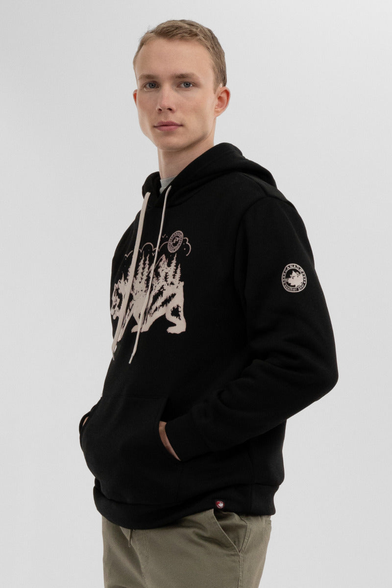 Canada Weather Gear Forest Print Hoodie - Black - Mens Hoodies & Sweatshirts - Canada Weather Gear