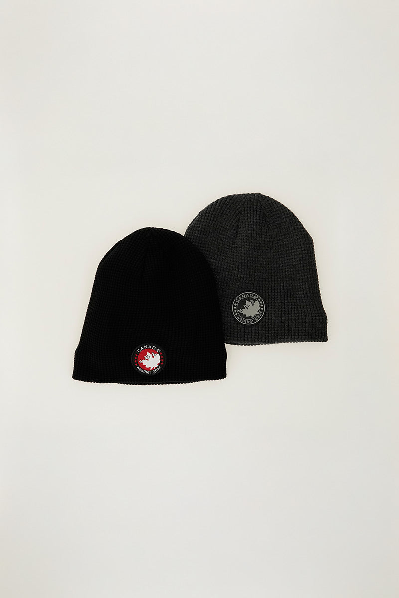 Canada Weather Gear Two-Pack Ribbed Hat - Grey - Mens Hats - Canada Weather Gear