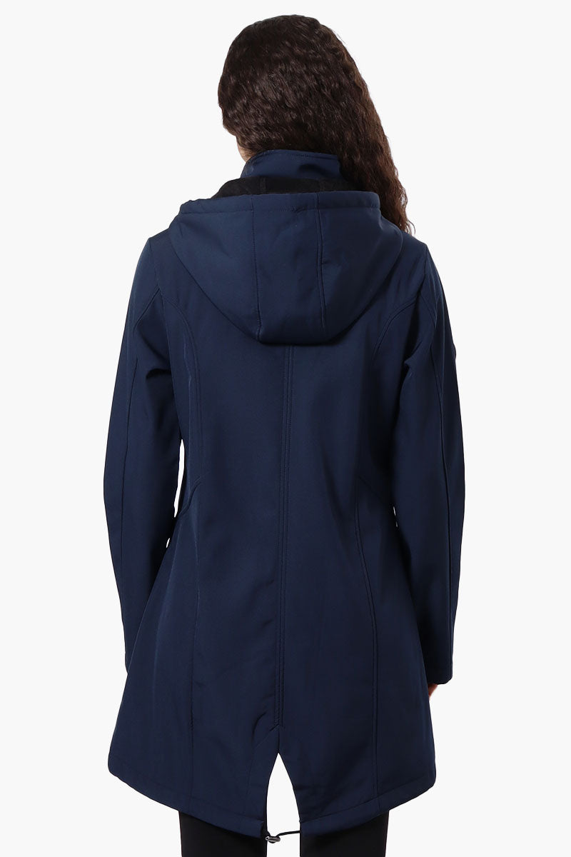 Canada Weather Gear Hooded Soft Shell Lightweight Jacket - Navy - Womens Lightweight Jackets - Canada Weather Gear