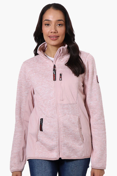 Canada Weather Gear Zip Up Chest Pocket Fleece Lightweight Jacket - Pink - Womens Lightweight Jackets - Canada Weather Gear