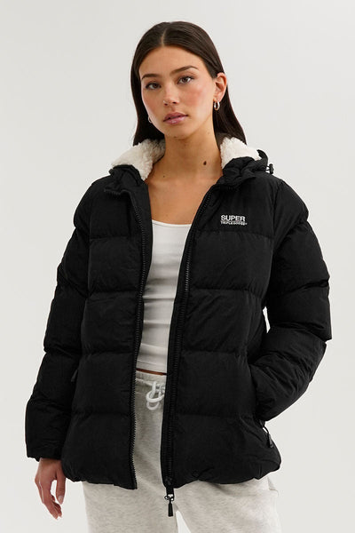 Super Triple Goose Colour Block Bomber Jacket - Black - Womens Bomber Jackets - Canada Weather Gear