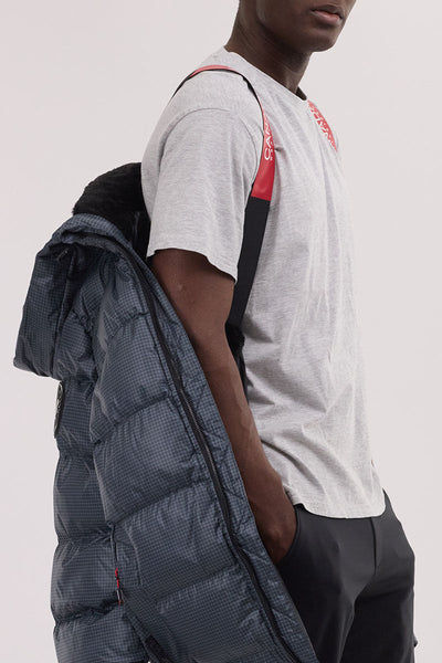 Canada Weather Gear Grid Pattern Puffer Parka Jacket - Blue