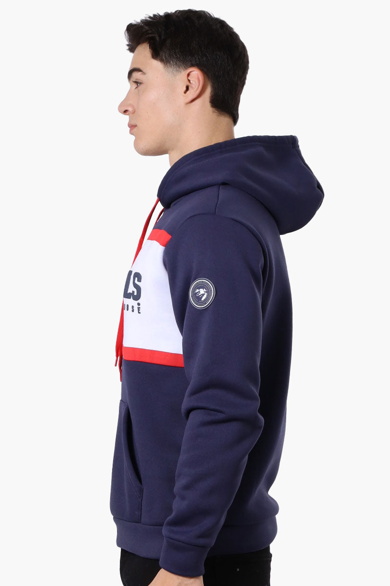 Essentials Super Triple Goose Striped Logo Hoodie - Navy - Mens Hoodies & Sweatshirts - Canada Weather Gear