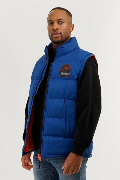 Super Triple Goose Double Pocket Bubble Vest - Blue - Mens Vests - Canada Weather Gear
