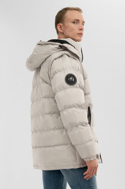 Super Triple Goose Zip Off Sleeve Bomber Jacket - Stone
