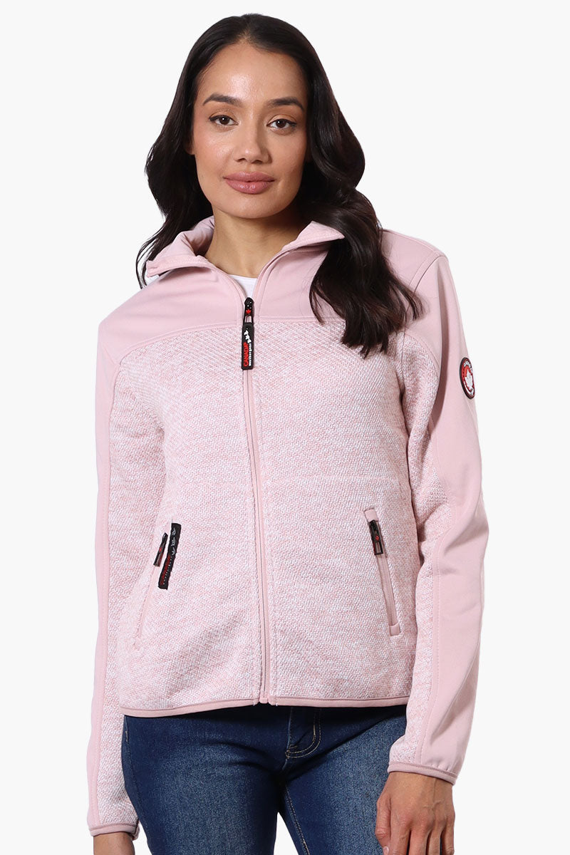 Canada Weather Gear Zip Up Sweater Fleece Lightweight Jacket - Pink - Womens Lightweight Jackets - Canada Weather Gear