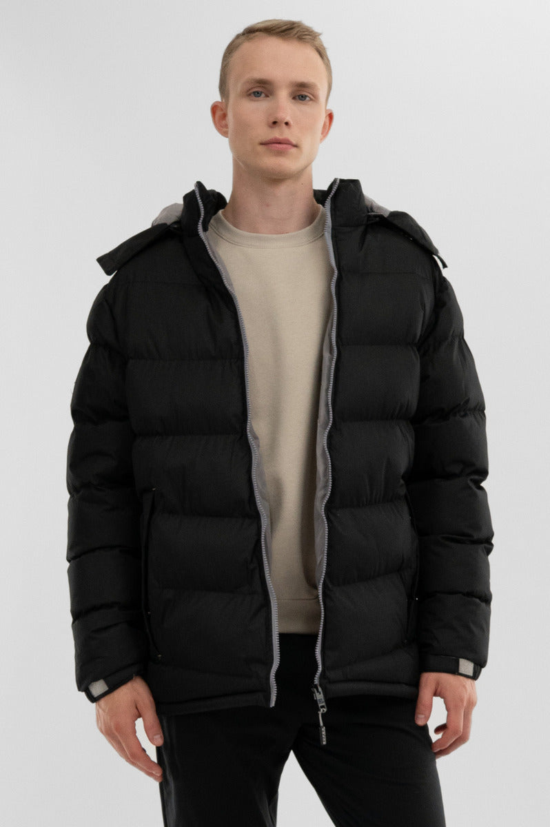 Super Triple Goose Chevron Bomber Jacket - Grey