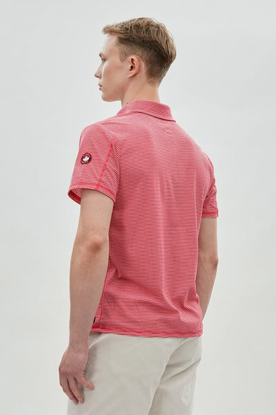 Canada Weather Gear Striped Polo Shirt - Red