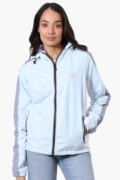Canada Weather Gear Logo Print Sleeve Ripstop Lightweight Jacket - Aqua - Womens Lightweight Jackets - Canada Weather Gear