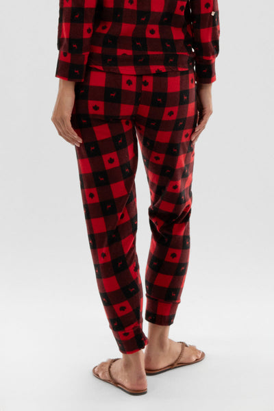 Canada Weather Gear Plaid Tie Waist Pajama Pants - Red - Womens Pajamas - Canada Weather Gear