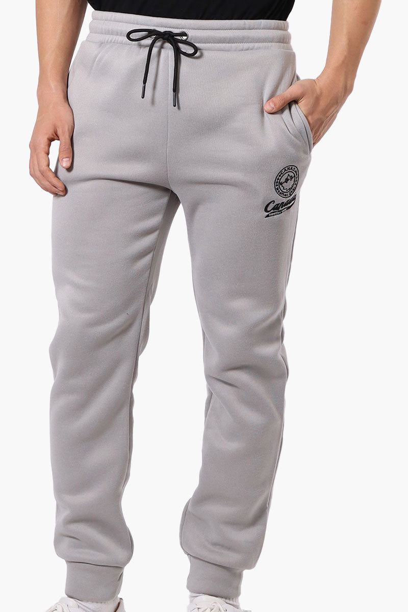 Canada Weather Gear Tie Waist Embroidered Joggers - Grey - Mens Joggers & Sweatpants - Canada Weather Gear