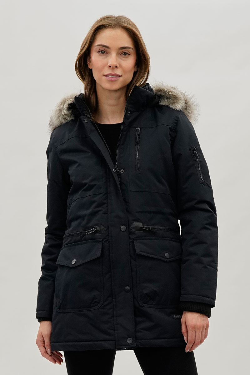 Canada Weather Gear Faux Fur Lined Parka Jacket - Navy