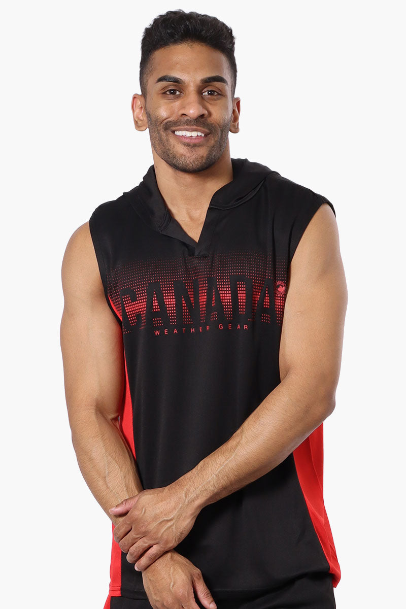 Canada Weather Gear Hooded Muscle Tee - Black - Mens Tees & Tank Tops - Canada Weather Gear