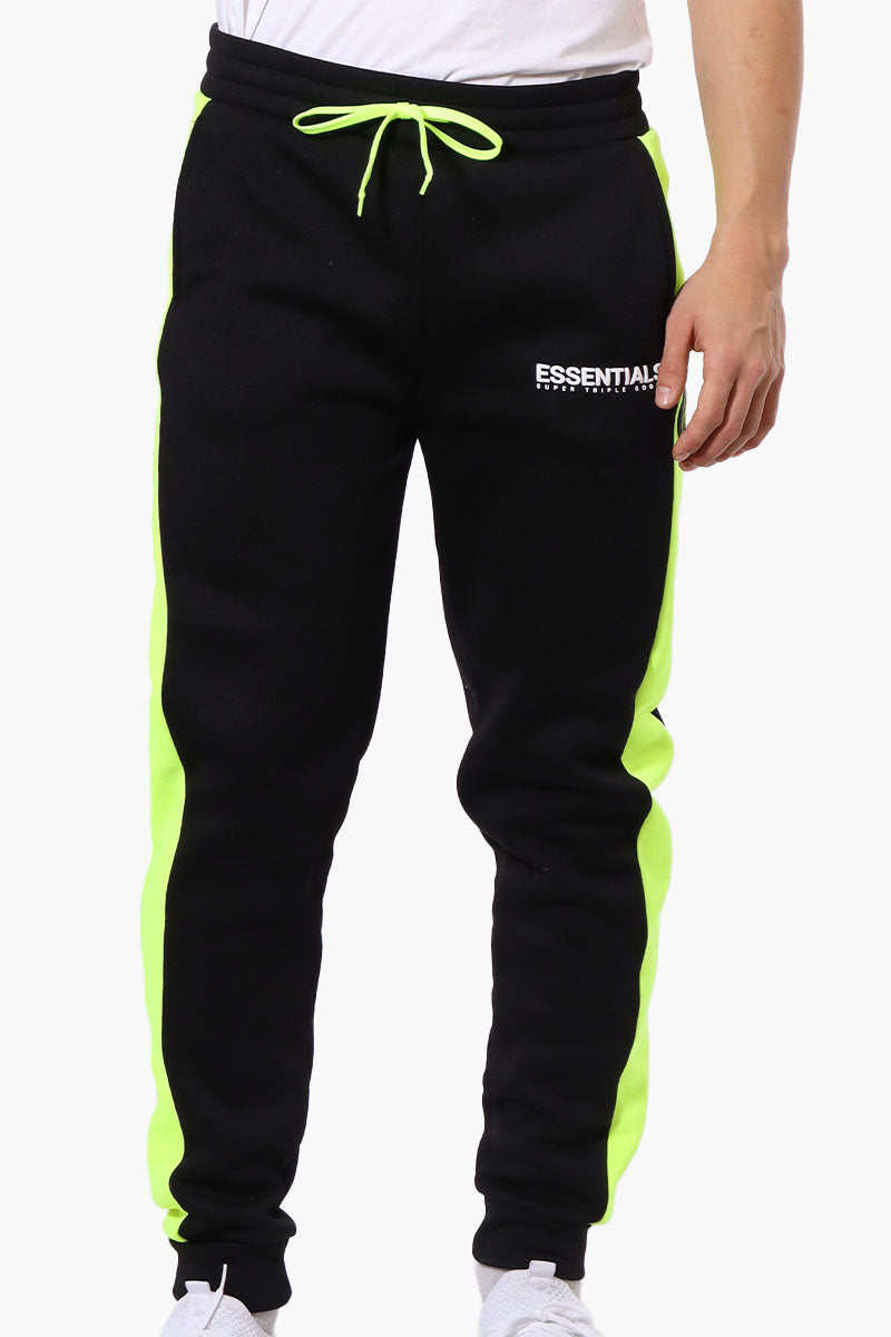 Essentials Super Triple Goose Side Stripe Tie Waist Joggers - Black - Mens Joggers & Sweatpants - Canada Weather Gear