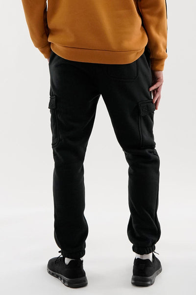 Canada Weather Gear Fleece Cargo Joggers - Black
