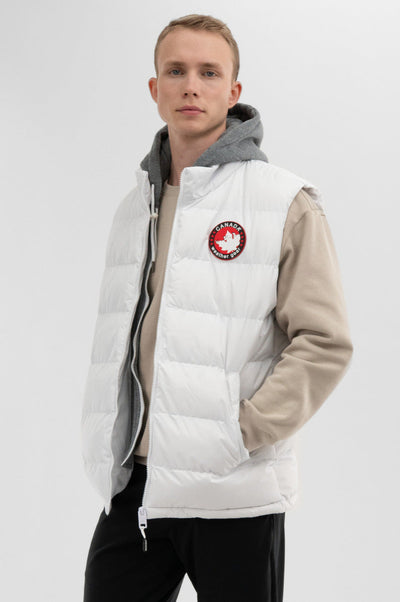 Canada Weather Gear Hooded Puffer Vest - White