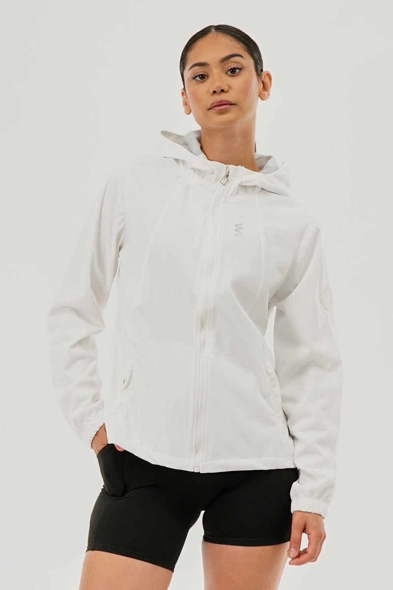 Canada Weather Gear Hooded Zip Up Lightweight Jacket - White - Womens Lightweight Jackets - Canada Weather Gear