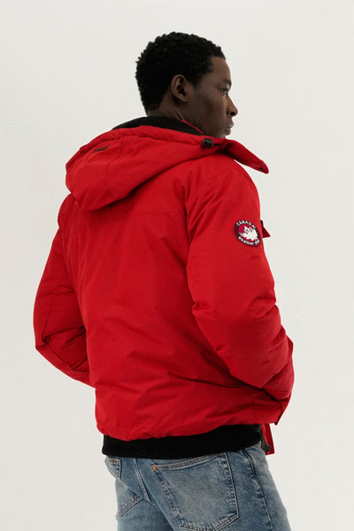 Canada Weather Gear Puffer Bomber Jacket - Red - Mens Bomber Jackets - Canada Weather Gear