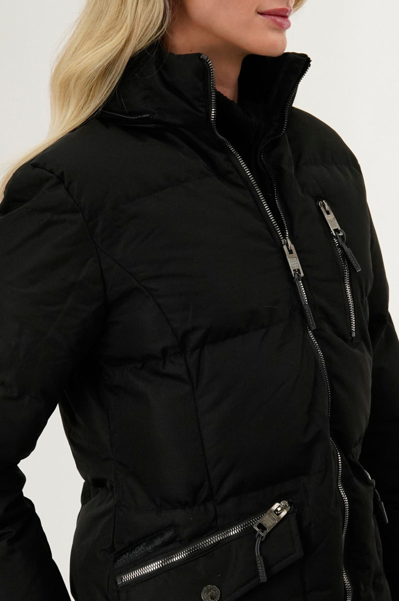 Canada Weather Gear Faux Fur Lined Hood Parka Jacket - Black - Womens Parka Jackets - Canada Weather Gear
