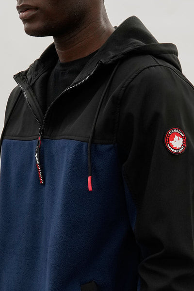 Canada Weather Gear Colour Block Half Zip Hoodie - Navy