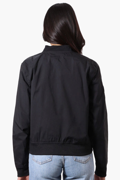 Canada Weather Gear Basic Zip Up Bomber Lightweight Jacket - Black - Womens Lightweight Jackets - Canada Weather Gear