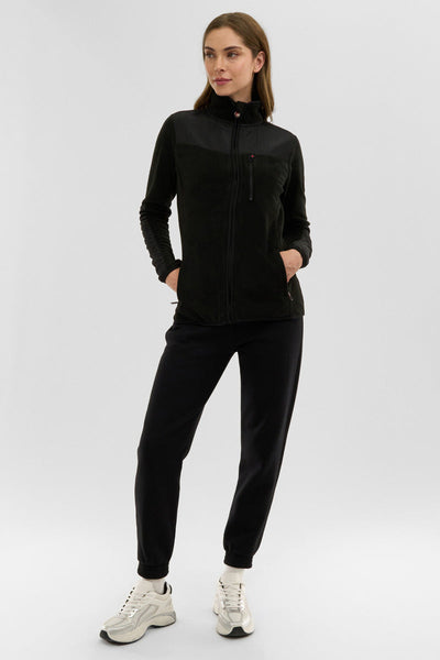 Canada Weather Gear Fleece Lightweight Jacket - Black - Womens Lightweight Jackets - Canada Weather Gear