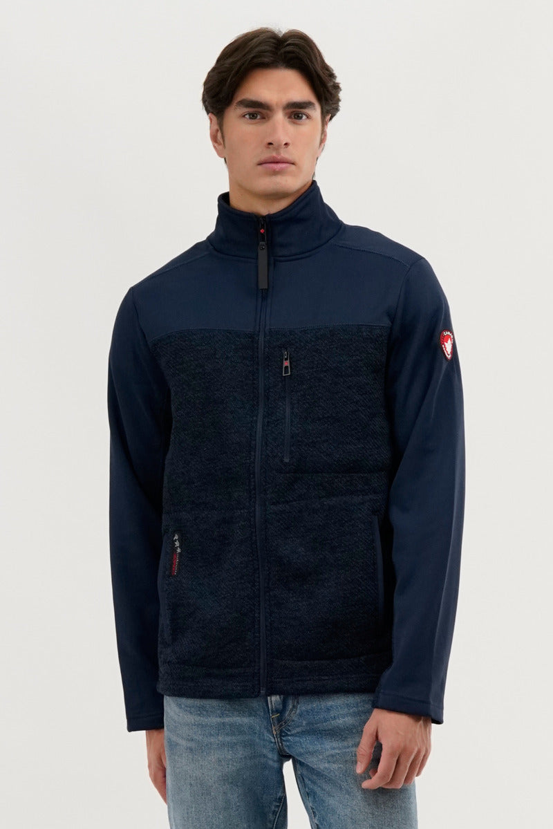 Canada Weather Gear Fleece Lightweight Jacket - Navy - Mens Lightweight Jackets - Canada Weather Gear