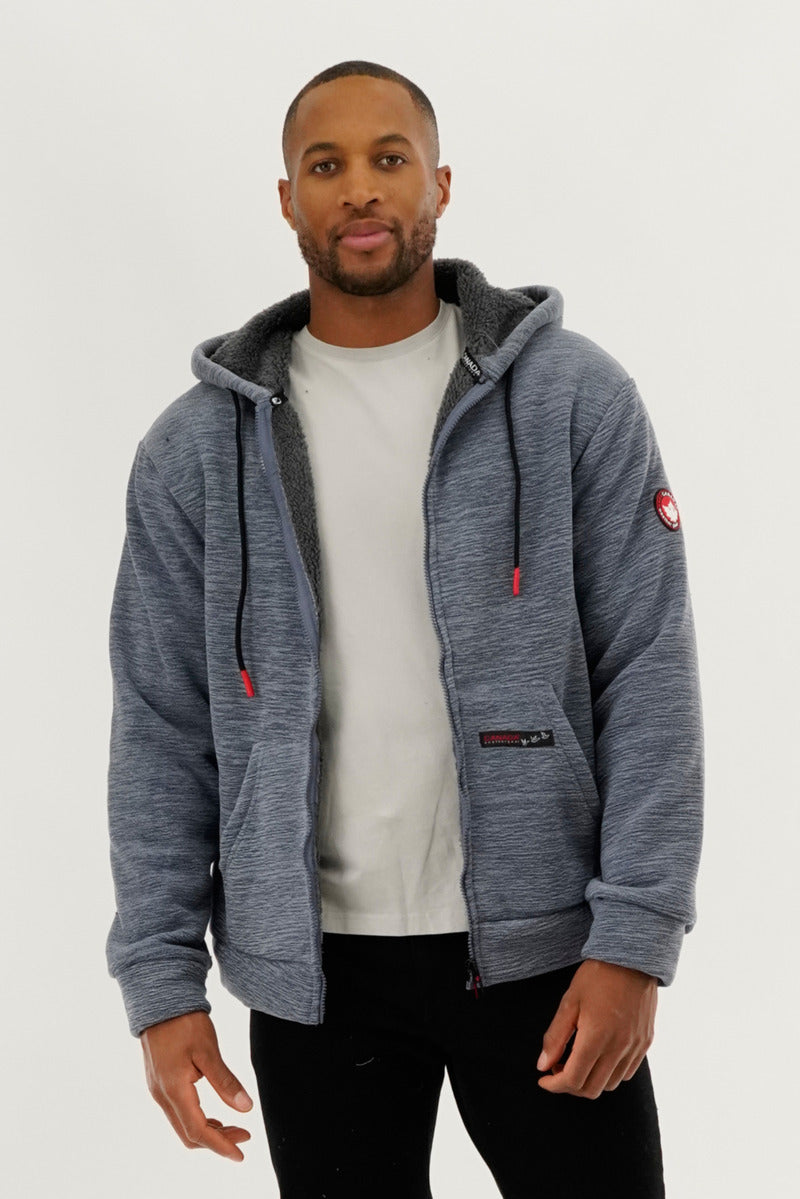 Canada Weather Gear Sherpa Lined Lightweight Jacket - Navy - Mens Lightweight Jackets - Canada Weather Gear