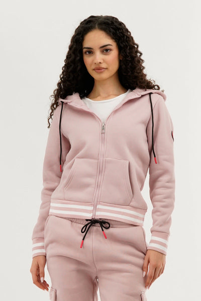 Canada Weather Gear Fleece Zip Up Hoodie - Pink - Womens Hoodies & Sweatshirts - Canada Weather Gear