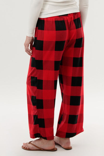 Canada Weather Gear Plaid Wide Leg Pajama Pants - Red - Womens Pajamas - Canada Weather Gear